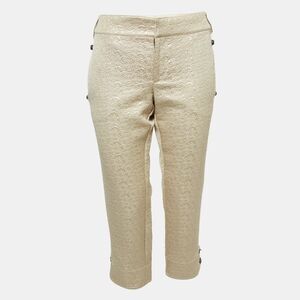 Just Cavalli Gold Jacquard Pants L